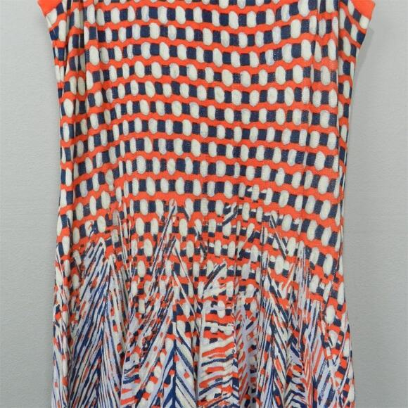 NIC+ZOE Sweater Knit Dress Size XL Multicolor Geometric Knee Length Fit and Flar - Picture 5 of 12